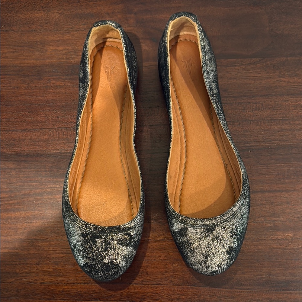Frye Black and Gray Women's Flats